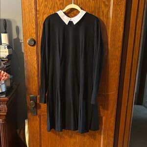 Black Dress with White Collar